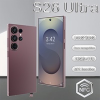 Smartphone S26 Ultra NFC pour paiement mobile, écran 6,9 pouces 120Hz, Android 15, 16 Go RAM, 1 To Stockage, 108 MP, 8000 mAh, Processeur Deca Core MTK Dimensity Series, 5G, Double SIM