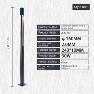 โคมไฟสนามหญ้ากลางแจ้งภูมิทัศน์สนามหญ้ากลางแจ้งกันน้ำโคมไฟเสา IP65ไฟถนนเสาไฟ LED พลังงานแสงอาทิตย์สำหรับสวน - Product Image 5