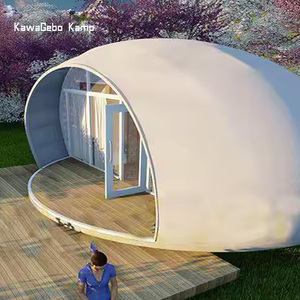 Yumuq 52 ㎡ Windproof pvdf Chất lượng cao sang trọng vỏ glamping khách sạn retort lều với cửa kính - Product Image 3