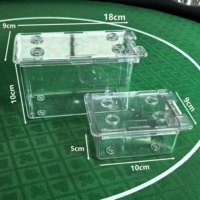 Boîte de sécurité professionnelle en acrylique transparent pour cartes, avec double compartiment et scellage inviolable, pour tournoi de casino de Baccarat