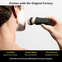 Brosse à raser électrique avec séchage centrifuge rapide protégé par un brevet américain, rechargeable par USB, sans fil, poils synthétiques de qualité supérieure