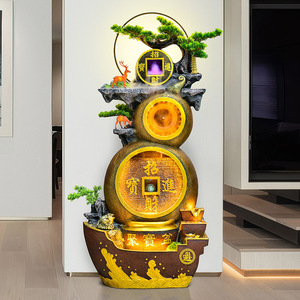Quanfangyuan Gourd Water Feature Artificial Rockery Fountain With <b>Led</b> <b>Light</b> For Home Office Courtyard Decor - Product Image 2
