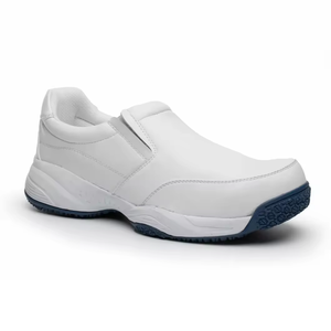 JIANKUN-Zapatos DE SEGURIDAD SR súper antideslizantes para chef, zapatos blancos de microfibra, impermeables, con punta de acero, antigolpes, para enfermeras y trabajadores - Product Image 5