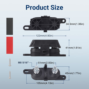 Portafusibles Tipo Perno 500A 8AWG a 1/0 AWG de Nylon Reforzado con Acero para Sistemas Eléctricos Automotrices - Product Image 4