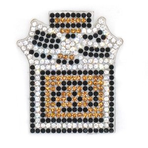 Patch adhésif de luxe à fixer à chaud personnalisé, feuille de décoration adhésive squelette, presse à chaud, fer Bling sur transfert de strass - Product Image 5