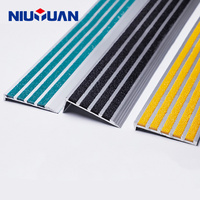 NIUYUAN Nez d'escalier en aluminium antidérapant de haute qualité de style moderne avec insert en carborundum