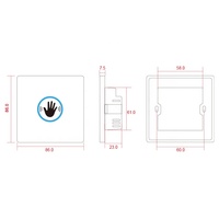 Keysecurity K-SI86S 12V/24V Smart IP11 Sistem Kunci Pintu Kontrol Akses Sensor Inframerah Tanpa Sentuh Tombol Keluar Jangkauan Sensor 15Cm