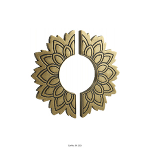 Venta al por Mayor de Tiradores Redondos con Diseño Floral Mandala Vintage, Acabado Dorado Personalizado, Fabricante de Herrajes para Muebles de Aleación de Aluminio - Product Image 2