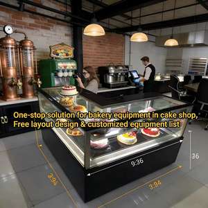 ตู้แช่เค้ก ตู้โชว์ขนม ตู้แช่แข็งสำหรับร้านเบเกอรี่ พร้อมไฟ LED สำหรับร้านขายเค้ก ขายส่งจากโรงงาน - Product Image 3