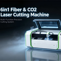 Máquina de Corte Láser de Fibra y CO2 JQLASER 6 en 1, Área de Trabajo de 1300 mm x 900 mm, Potencia Láser Opcional de 1200 W, 800 W, 150 W, 130 W, la Mejor