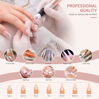 Perceuse à ongles professionnelle 2086, 35W, 35000 tr/min, rechargeable sans fil, avec embout Kupa 60