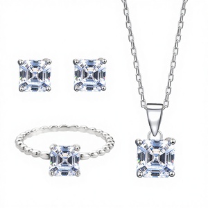 Juego de Regalo de Lujo Clásico para Fiesta o Boda, Accesorios de Moda, Collar, Pendientes, Anillo, Joyería de Plata de Ley 925 de Alta Gama para Mujer - Product Image 3