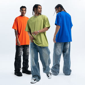 T-shirts pour hommes de grande taille, surdimensionnés, vintage, avec logo graphique personnalisé, 100% coton, respirants, imprimés à l'écran - Product Image 1