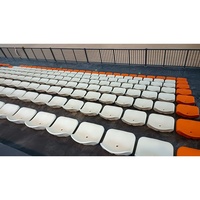 Siège de tribune en plastique couleur personnalisée, chaise de stade en HDPE résistante aux intempéries pour arènes sportives intérieures et extérieures et sièges de gradins