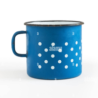 OEM usine vintage nouveauté émail nordique émail métal granit tourbillon eau bière café tasse tasse avec cuir