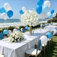 Boule de fleurs artificielles de 60 cm en roses et fleurs de cerisier, centre de table de mariage, porte-bougie, décoration de scène pour cérémonie et banquet