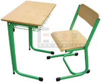 Ensembles de bureau et de chaises en bois vert blanc réglables simples agrandir le cadre en métal pour les étudiants en classe mobilier scolaire