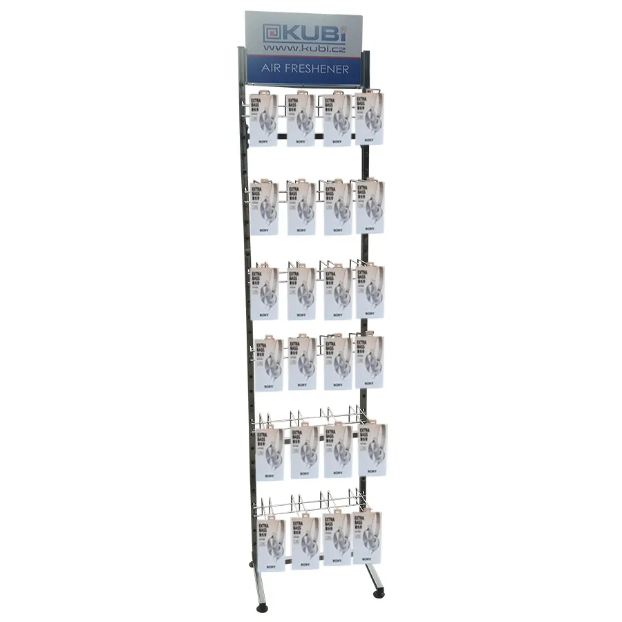 Best Selling Hat Socks Floor Standing Display Stand Retail Store Grid Metal Wire Display Racks With Hooks