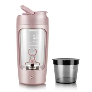 Gym Smart Protein Electric Shaker Pink Mixer Bottle Blender Gym Electric Bottle Shaker con scomparto per la conservazione delle proteine