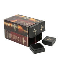 Cajas de Embalaje de Cartón Rígido con Ranura en V de Cuero PU Negro Personalizadas de Diseño de Lujo para Vasos de Whisky y Vino con Cierre Magnético