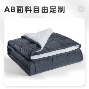 Couverture lestée en pur coton avec billes de verre, gris foncé, printemps-automne, écologique, lavable en machine - Product Image 5
