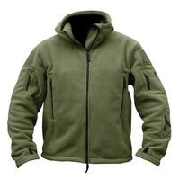 Veste en polaire de couleur unie pour homme, manteau d'hiver chaud à capuche et col montant pour l'extérieur, avec logo unique à motif de lettres sur le devant