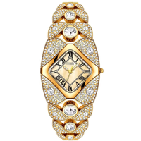 Montre pour femme élégante, étanche, montre à quartz incrustée de briques exquises, montre de luxe légère, cadeau, montres pour femme
