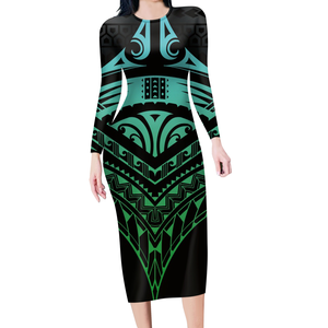 Polynesian Tribal Floral Samoa Made Clothing Wholesale in Wears Plus Size Casual <strong>Dresses</strong> Women Elegant <strong>Sexy</strong> <strong>Long</strong> <strong>Dresses</strong> Women - Product Image 1