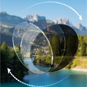 Lentes de Sol Fotocromáticas 1.60 con Bloqueo de Luz Azul, Recubrimiento Giratorio J6, Gris Marrón, Lentes Fotocromáticas Shmc - Product Image 5