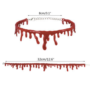 Collier Halloween Goutte de Sang Vampire Sorcière Fantastique Clown Costume Collier Bar Halloween Party Horror Accessoires - Product Image 6