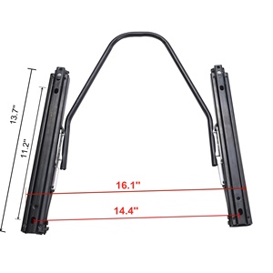 Alle Schwarz PVC Leder Grau Stich <span class=keywords><strong>Racing</strong></span> Sitz Halterung Fest Schwamm Mit Schienen Rennen Auto Sitze - Product Image 6