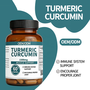 Kurkuma Curcumin 1500mg Kapseln - Natürliche Muskel- und Gelenkunterstützung für Erwachsene - 60 Stück Immunsystem-Gesundheitsformel OEM - Product Image 2