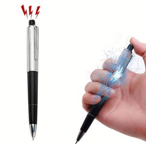 Stylo à choc électrique fantaisie, gadget créatif en plastique, jouet cadeau, blague amusante, farce, utilitaire, marque JY, batterie intégrée, 15 cm, Chine - Product Image 1