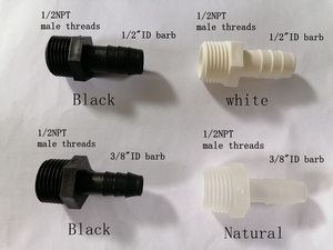 อุปกรณ์พลาสติก1/8NPT 1/4NPT 3/8NPT 1/2NPT 3/4NPT เกลียวสารเคมีทนต่อท่อเกลียวตรง - Product Image 6