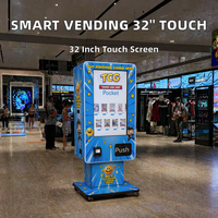 Distributeur automatique mural combiné avec écran tactile, paiement sans espèces et vérification d'âge pour les marchés européens et américains, avec service d'autocollants personnalisés OEM