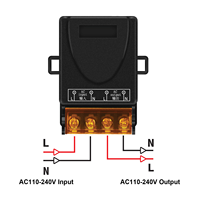 Interrupteur intelligent sans fil RF 30A 220V, portée de contrôle 100-300m, alimenté par batterie pour usage industriel