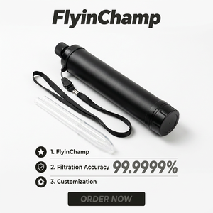 Paille filtrante à eau sans BPA, noire, nouvelle, pour la randonnée et le <span class=keywords><strong>camping</strong></span> en plein air, OEM bienvenu - Product Image 3