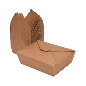 Custom restaurant container take Out lunch packing boxes for fast food grade kraft paper packaging box