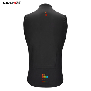 Darevie <span class=keywords><strong>invierno</strong></span> térmico ciclismo chaleco hombres cálido doble deslizador sin mangas ciclismo Gilet Arco Iris Logo chaqueta <span class=keywords><strong>bicicleta</strong></span> <span class=keywords><strong>ropa</strong></span> - Product Image 4