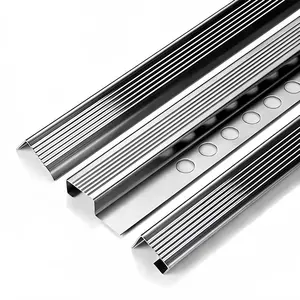 カスタムステンレス鋼LUZ形状セラミックタイルトリム装飾金属トリムストリップ