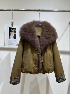 Nuovo Stile Moda Inverno 2025: <span class=keywords><strong>Cappotto</strong></span> in <span class=keywords><strong>Pelliccia</strong></span> di Coniglio <span class=keywords><strong>con</strong></span> Interno in Piuma d'Oca per Donne, Parka Corto <span class=keywords><strong>con</strong></span> Colletto Blu Navy, Giacca <span class=keywords><strong>con</strong></span> Cerniera in Poliestere - Product Image 6