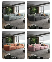 Ensemble de canapés modulaires en velours en forme de L, rembourrés en tissu, avec garnissage en éponge, design moderne pour salon et atelier