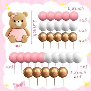 Set di 31 Decorazioni per Torte a Forma di Orsacchiotto, Decorazioni per Baby Shower, Decorazioni per Torte di <span class=keywords><strong>Compleanno</strong></span>, Decorazioni per Torte per Bambini - Product Image 5