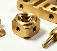 Composants mécaniques en laiton usinés sur mesure par CNC : Arbre, écrou, support et rondelle de précision pour machines industrielles