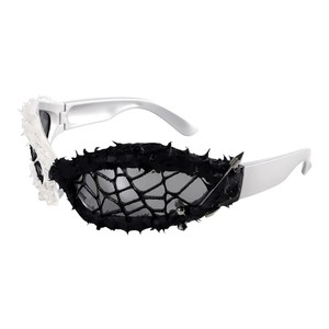 Gafas de Sol de Disfraz con Marco Completo UV400 para Halloween, Diseño de Telaraña con Púas, para Decoración de Fiestas de Adultos - Product Image 5