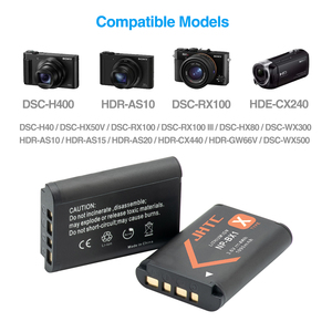 소니 DSC RX1 RX100 AS100V M3 M2 HX300 HX400 HX50 HX60 배터리용 카메라 배터리 NP BX1 - Product Image 5