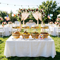 Plats de service ronds suspendus de luxe pour buffet d'hôtel et de mariage, ensemble chauffe-plats pour la restauration et les restaurants