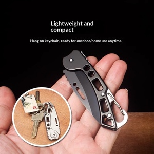Couteau pliant en acier inoxydable 3CR13, EDC, camping en plein air, survie aux fruits, multifonction, petit porte-clés, <span class=keywords><strong>mousqueton</strong></span> - Product Image 3