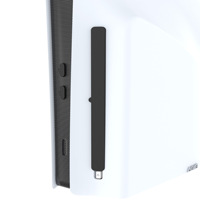 PG-P5S012 bouchons anti-poussière pour PS5 Slim Console numérique 8 en 1 cache-poussière et bouchons remplacement de couverture pour PS5 Disc Edition Kit anti-poussière