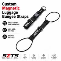 Ensemble de sangles de bagages magnétiques souples de qualité supérieure à double usage avec bungee extensible, design léger et portable avec fermeture sécurisée